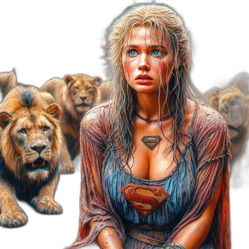 animal, fantasy art, comic book art, oil painting transparent PNG cut-out