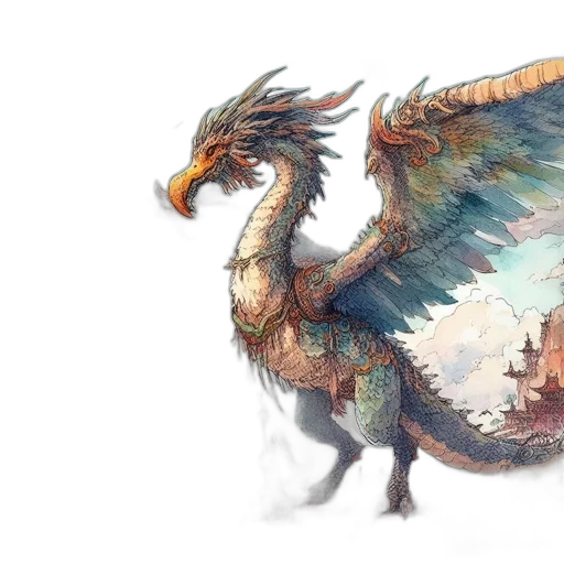 dragon, animal, creature, concept art transparent PNG cut-out