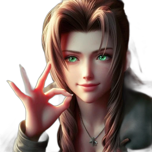 face, fantasy art, anime, photorealistic transparent PNG cut-out