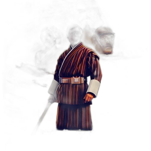 staff, jacket, mask, sword transparent PNG cut-out