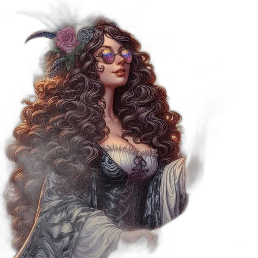 crown, hair, mask, fantasy art transparent PNG cut-out