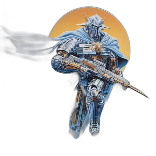 sword, weapon, robot, staff transparent PNG cut-out