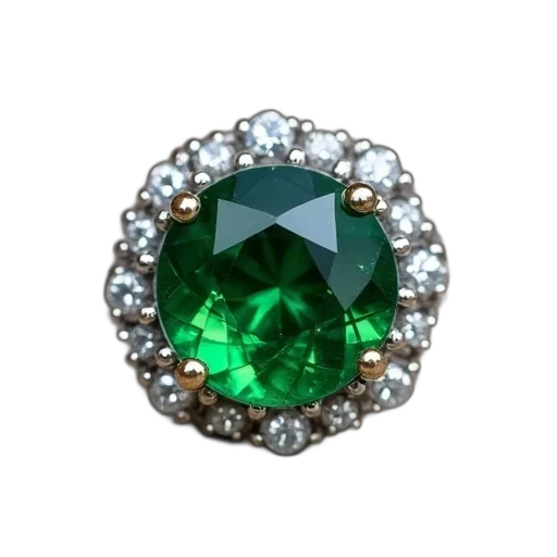 jewelry, crown, 3d render, green transparent PNG cut-out