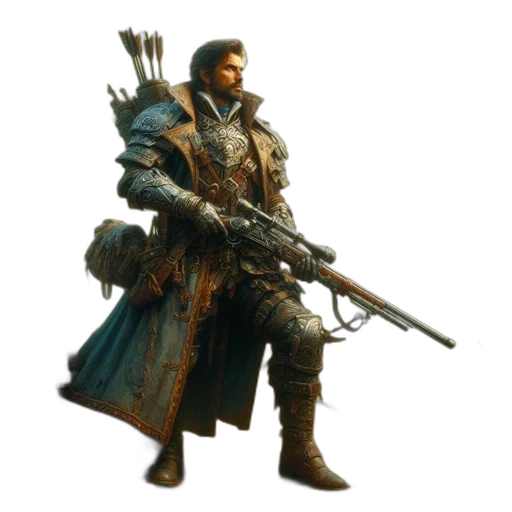 weapon, sword, jacket, staff transparent PNG cut-out