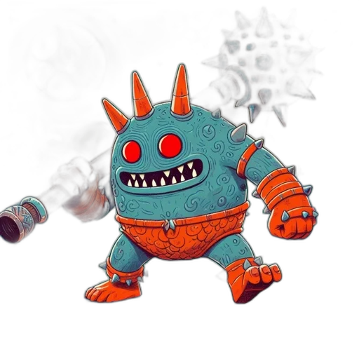 creature, robot, staff, weapon transparent PNG cut-out