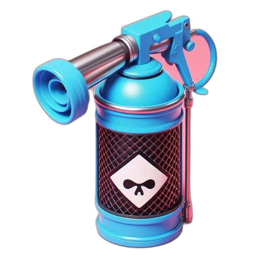 weapon, bottle, vaporwave, concept art transparent PNG cut-out