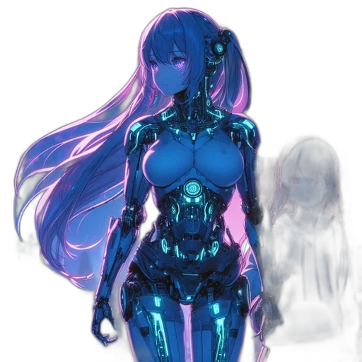 robot, dress, concept art, cyberpunk transparent PNG cut-out