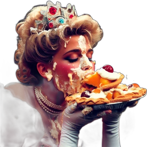 crown, food, face, photorealistic transparent PNG cut-out