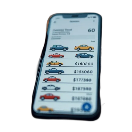 car, concept art, list, prices transparent PNG cut-out