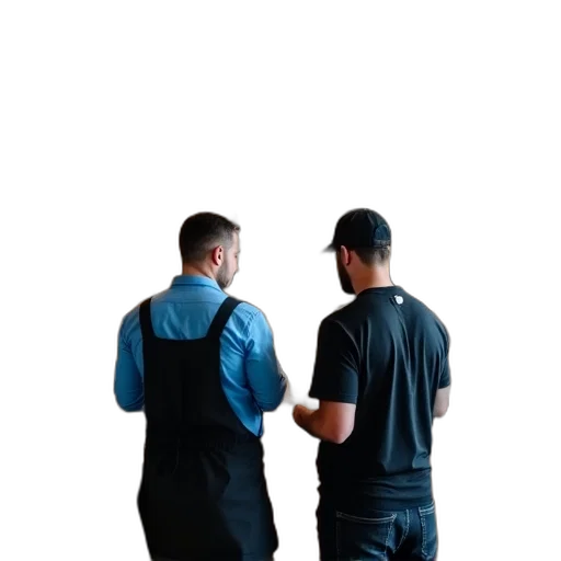 staff, jacket, robot, dress transparent PNG cut-out
