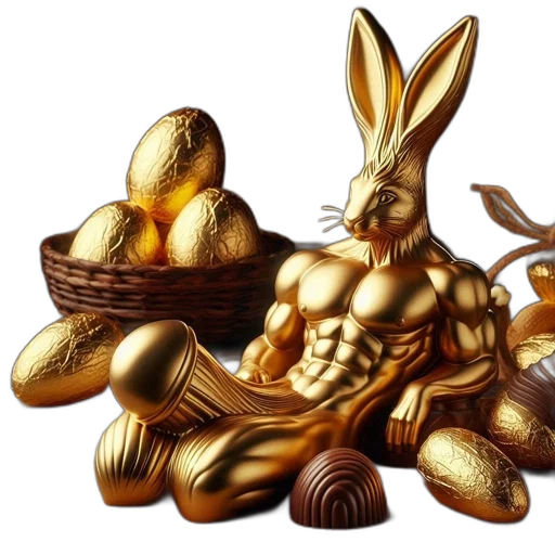 food, photorealistic, 3d render, golden transparent PNG cut-out
