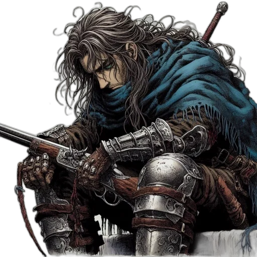 sword, weapon, comic book art, fantasy art transparent PNG cut-out