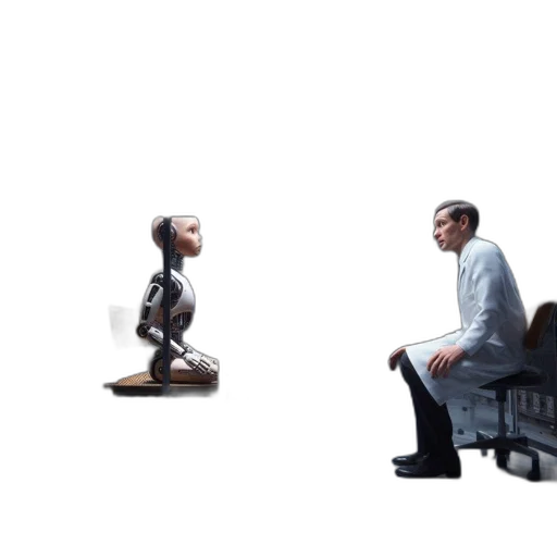 robot, furniture, 3d render, concept art transparent PNG cut-out