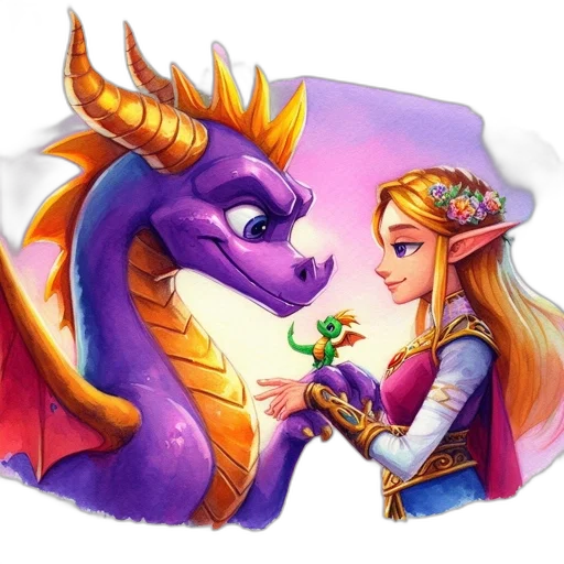 dragon, fantasy art, concept art, pixel art transparent PNG cut-out