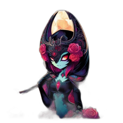 mask, crown, creature, flower transparent PNG cut-out
