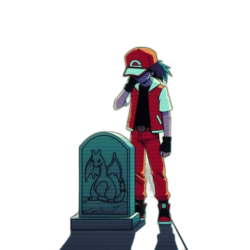 jacket, robot, staff, sword transparent PNG cut-out
