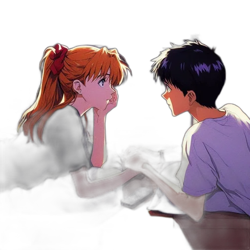 anime, watercolor, vaporwave, concept art transparent PNG cut-out