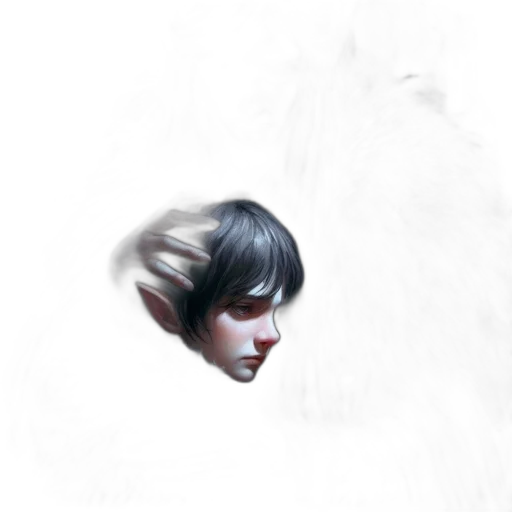 face, mask, creature, hair transparent PNG cut-out