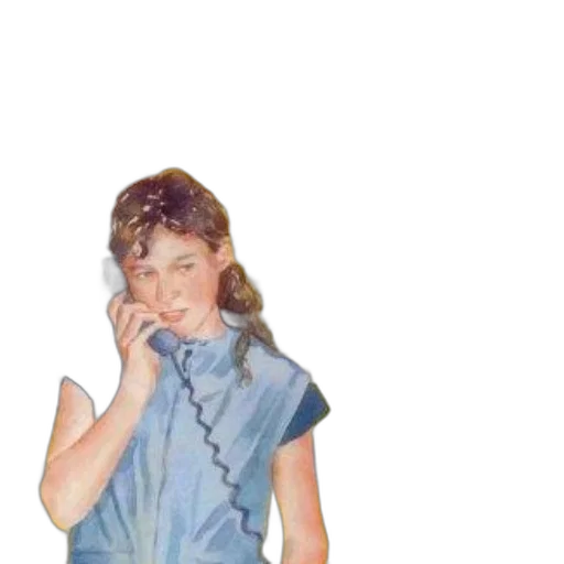dress, creature, staff, hair transparent PNG cut-out