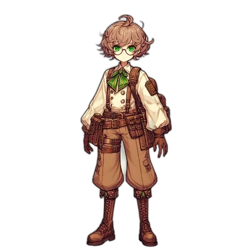staff, jacket, weapon, pixel art transparent PNG cut-out