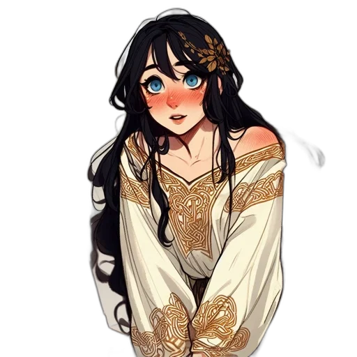 dress, fantasy art, pixel art, anime transparent PNG cut-out