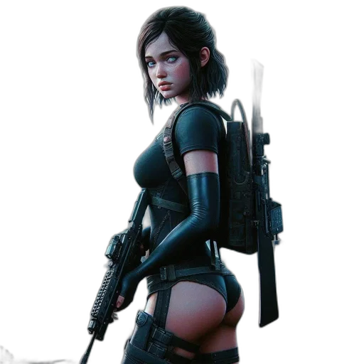 weapon, concept art, cyberpunk, pixel art transparent PNG cut-out
