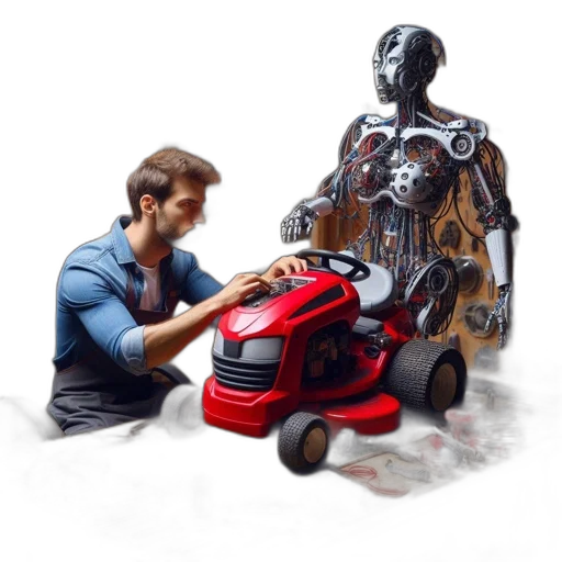 robot, car, concept art, 3d render transparent PNG cut-out