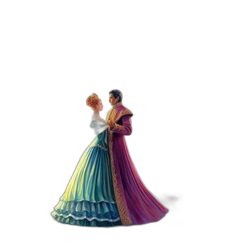 dress, jewelry, crown, 3d render transparent PNG cut-out