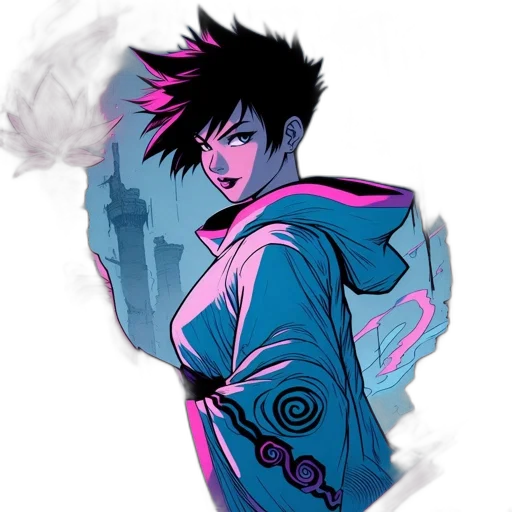 jacket, cyberpunk, concept art, comic book art transparent PNG cut-out