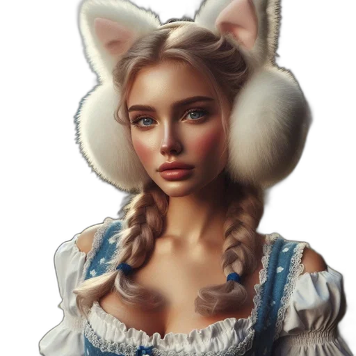 face, hat, dress, animal transparent PNG cut-out
