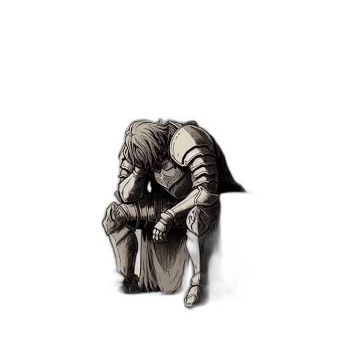 jacket, mask, creature, staff transparent PNG cut-out