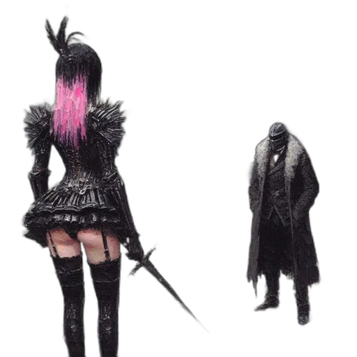 jacket, weapon, dress, staff transparent PNG cut-out