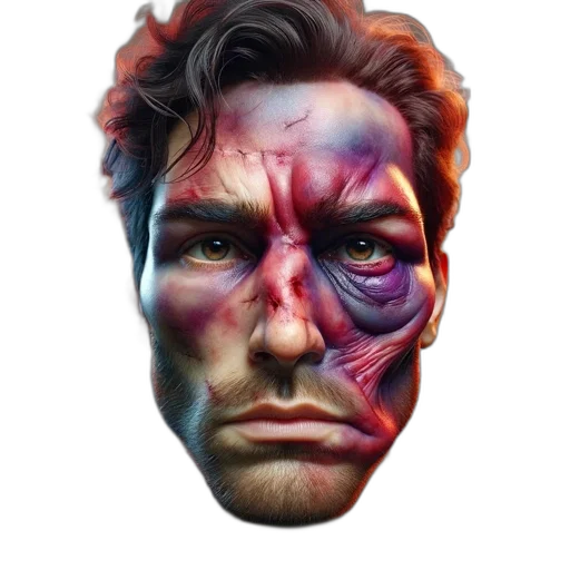 face, mask, concept art, comic book art transparent PNG cut-out