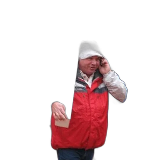 jacket, hat, staff, umbrella transparent PNG cut-out
