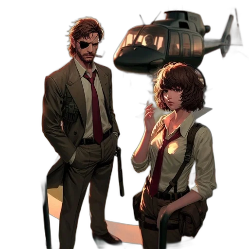jacket, concept art, comic book art, fantasy art transparent PNG cut-out