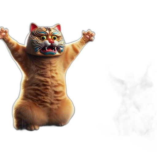 creature, animal, mask, 3d render transparent PNG cut-out