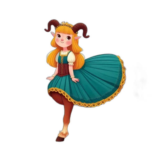 dress, staff, concept art, 3d render transparent PNG cut-out