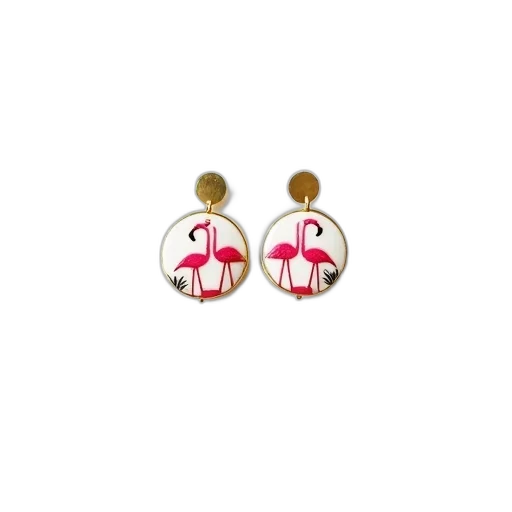jewelry, pair, earrings, pink transparent PNG cut-out