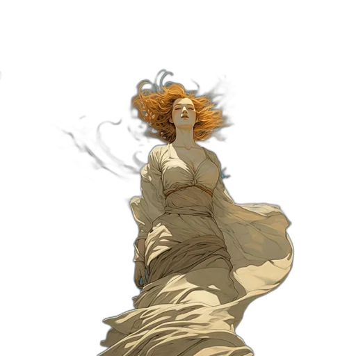 dress, hair, creature, crown transparent PNG cut-out