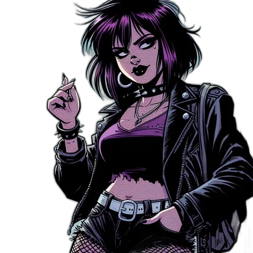 jacket, comic book art, cyberpunk, concept art transparent PNG cut-out
