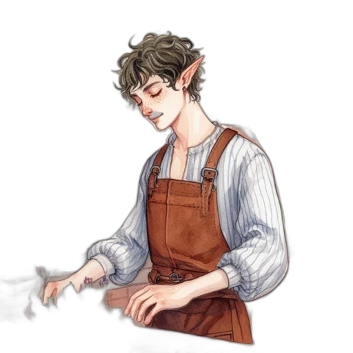 staff, watercolor, fantasy art, concept art transparent PNG cut-out