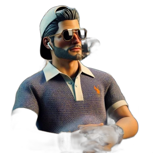 jacket, hat, mask, staff transparent PNG cut-out