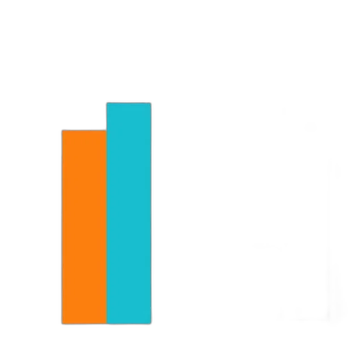 colorful, blue, bar, chart transparent PNG cut-out