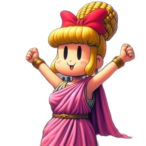 dress, crown, hat, staff transparent PNG cut-out