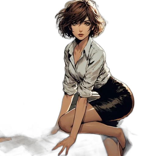 dress, staff, concept art, comic book art transparent PNG cut-out
