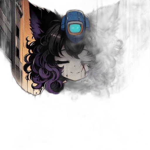 mask, robot, face, hair transparent PNG cut-out