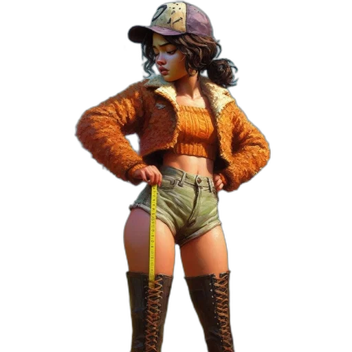 jacket, hat, staff, concept art transparent PNG cut-out