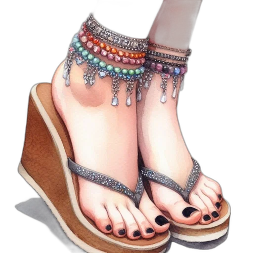 shoes, jewelry, photorealistic, 3d render transparent PNG cut-out