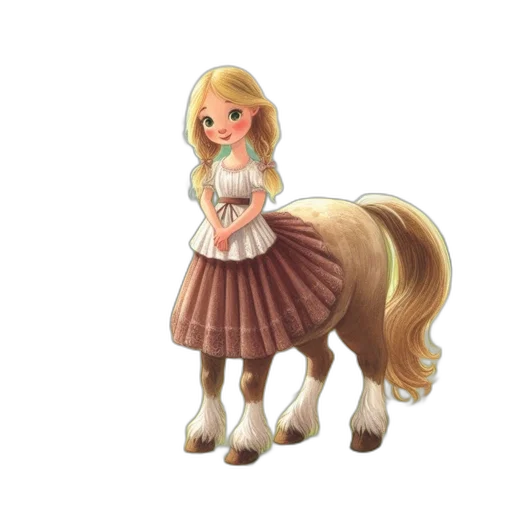 dress, hair, animal, staff transparent PNG cut-out