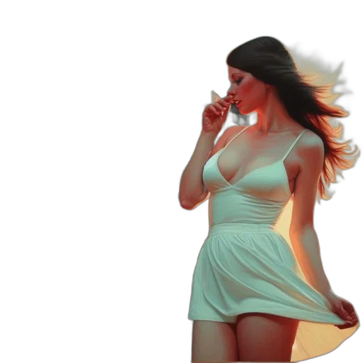 dress, 3d render, photorealistic, concept art transparent PNG cut-out